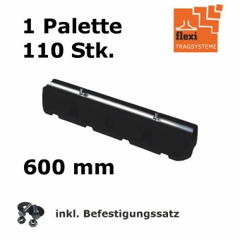 Palette Flexi Foot Eco Montagesockel mit Schiene 600 mm -110Stk. 