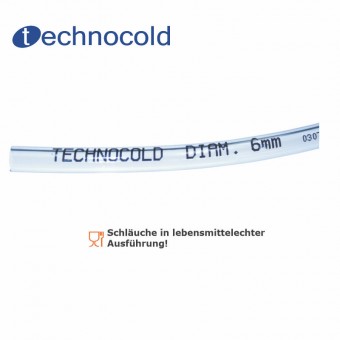Technocold Kondensatschlauch PVC glasklar 6x9 mm IDxAD, 50 m Rolle 