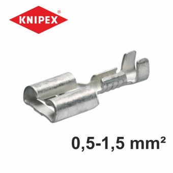 Steckverbinder unisoliert 6,3x0,8 mm, f. 0,5-1,5 mm² 100 Stück 