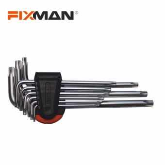 Fixman Cr-V Winkelschlüsselsatz, Torx 9tlg 
