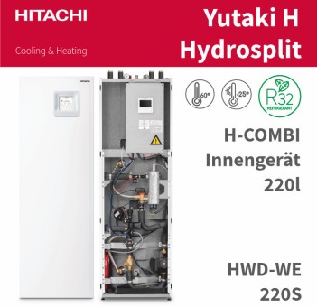 HITACHI Hydrosplit Innenteil mit Speicher HWD-WE-220S, 11-16kW R32 
