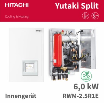HITACHI Split-Innenteil Wärmepumpe RWM-2.5R1E, 6kW R32 