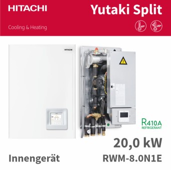 HITACHI Split-Innenteil Wärmepumpe RWM-8.0N1E, 20kW R410A 