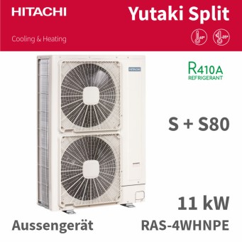 HITACHI Split Aussenteil Wärmepumpe RAS-4WHNPE, 11kW R410A 