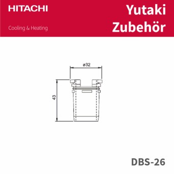 HITACHI  Wärmepumpen Kondensatablaufstutzen DBS 26 