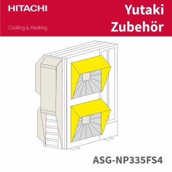 HITACHI  Schneeschutzhaube Front, halb 4-10PS Edelstahl ASG-NP335FS4 