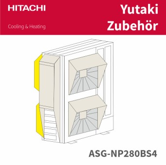 HITACHI  Schneeschutzhaube Rücks., halb 4-10PS Edelstahl ASG-NP280BS4 