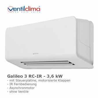 Ventilclima KWS Wandgerät Galileo 3 RC, o.V., IR-FB 