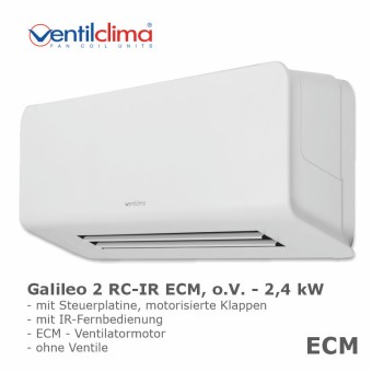 Ventilclima KWS Wandgerät Galileo 2 RC, o.V., IR-FB, ECM 