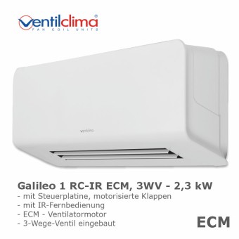 Ventilclima KWS Wandgerät Galileo 1 RC, 3WV, IR-FB, ECM 