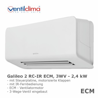 Ventilclima KWS Wandgerät Galileo 2 RC, 3WV, IR-FB, ECM 