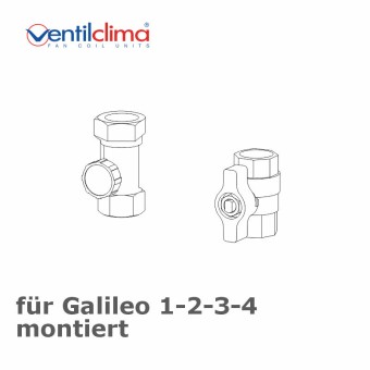 Ventilclima Satz Absperr-/Einregulierventil f. Galileo 1-4, montiert 
