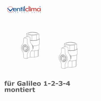 Ventilclima Satz Absperrventile f. Galileo 1-4, montiert 