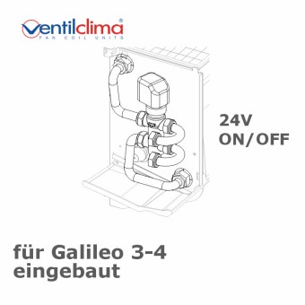 3-Wegeventil  f. Galileo 3-4, 24V, ON/OFF, eingebaut 