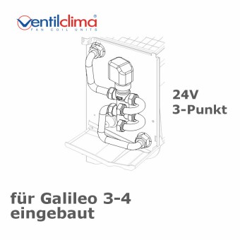 3-Wegeventil  f. Galileo 3-4, 24V, 3-Punkt, eingebaut 