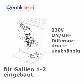 2-Wegeventil  f. Galileo 1-2, 230V, Diff.druck.unabh., eingebaut 