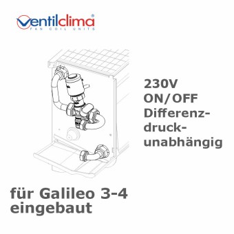 2-Wegeventil  f. Galileo 3-4, 230V, Diff.druck.unabh., eingebaut 