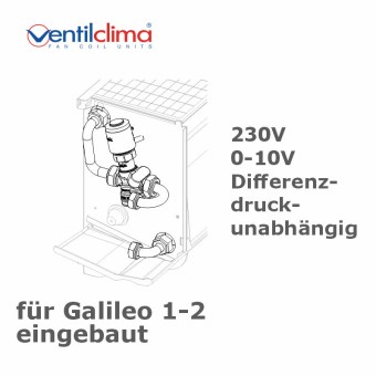 2-Wegeventil  f. Galileo 1-2, 24V, 0-10V, Diff.druck.unabh., eingebaut 