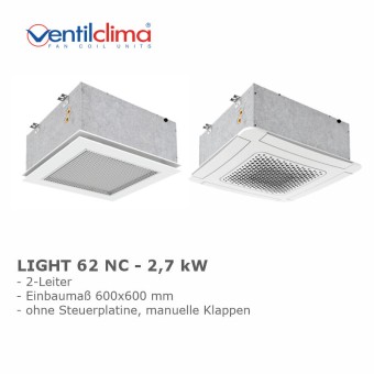 Ventilclima KW-Kassettengerät Light 62 NC,2-L, 2,7 kW 