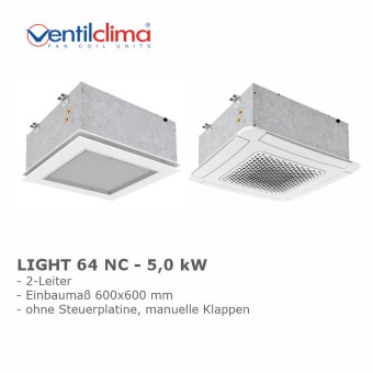 Ventilclima KW-Kassettengerät Light 64 NC,2-L, 5,0 kW 