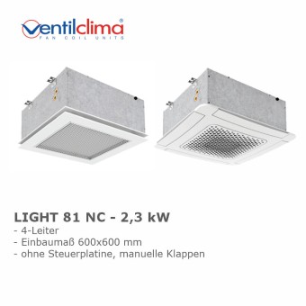 Ventilclima KW-Kassettengerät Light 81 NC,4-L, 2,3 kW 