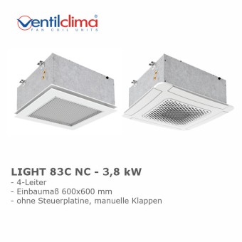 Ventilclima KW-Kassettengerät Light 83C NC,4-L, 3,8 kW 