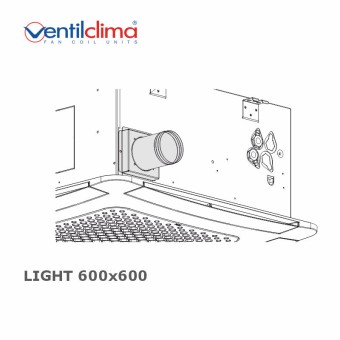 Frischluft-Ansaugplenum 80mm für LIGHT 600x600 