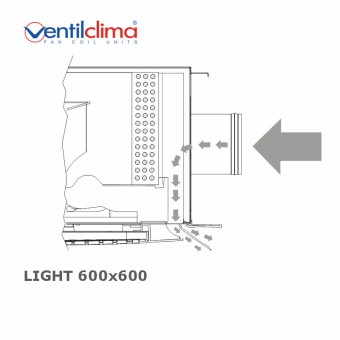 Metallverkleidung Stahlblech, RAL 9016 für LIGHT 600x600 