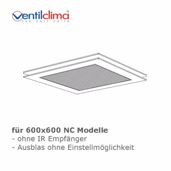 Metall-Panel für LIGHT 600x600 NC Geräte (ohne IR-Empfänger) 