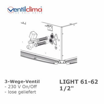 3 Wege Ventilbaugruppe 1/2", LIGHT 61-62, extern, lose 