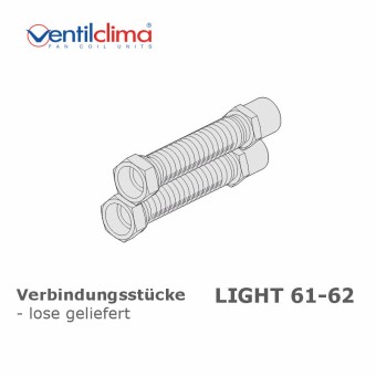 Flexible Anschlusschläuche für Light 61-62 mit internem Ventil, lose 