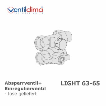 Absperr- und Einregulierventil Light 63-65, lose 