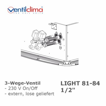 3 Wege Ventilbaugruppen 1/2", LIGHT 81-84C, extern, lose 