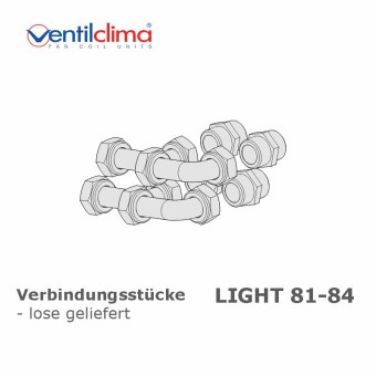 Kupfer-Verbindungsstücke, 90°, für Light 81-84 mit internem Ventil, lose 