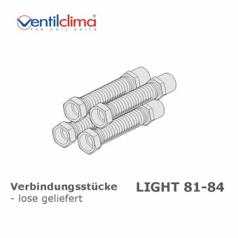 Flexible Anschlusschläuche für Light 81-84 mit internem Ventil, lose 