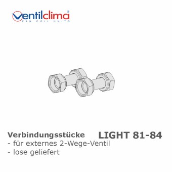 Kupfer-Verbindungsstück für Light 81-84 m. externem 2-Wege Ventil, lose 