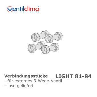 Kupfer-Verbindungsstücke für Light 81-84 m. externem 3-Wege Ventil, lose 