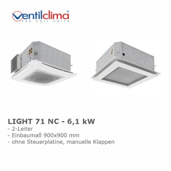 Ventilclima KW-Kassettengerät Light 71 NC,2-L, 6,1 kW 