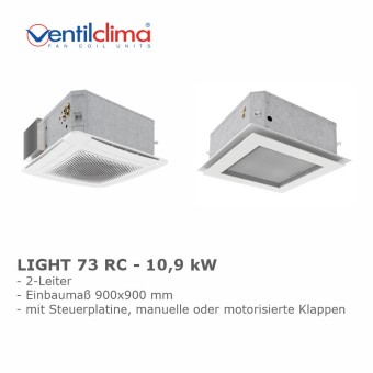 Ventilclima KW-Kassettengerät Light 73 RC,2-L, 10,9 kW, m. Steuerplatine 