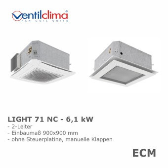 Ventilclima KW-Kassettengerät Light ECM 71 NC,2-L, 6,1 kW 