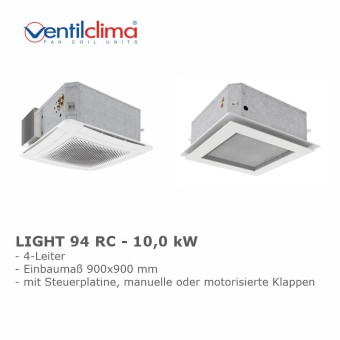 Ventilclima KW-Kassettengerät Light 94 RC,4-L, 10,0 kW, m. Steuerplatine 
