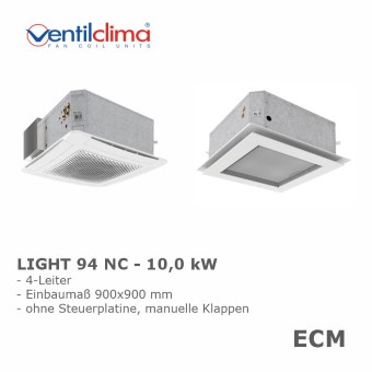 Ventilclima KW-Kassettengerät Light-ECM 94 NC,4-L, 10,0 kW 