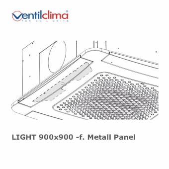 Verschlussplatte Ausblasöffnung für LIGHT 900x900, Metall Panele 