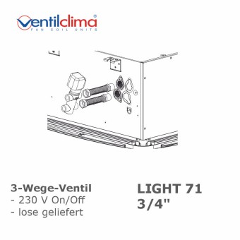 3 Wege Ventilbaugruppe 3/4", LIGHT 71, extern, lose 