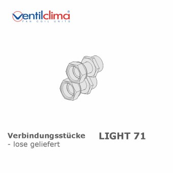 Kupfer-Verbindungsstücke, gerade, für Light 71 mit internem Ventil, lose 