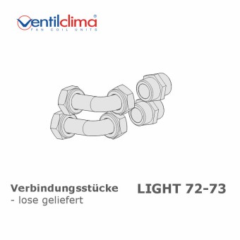 Kupfer-Verbindungsstücke, 90°, für Light 72-73 mit internem Ventil, lose 