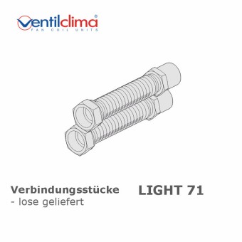 Flexible Anschlusschläuche für Light 71 mit internem Ventil, lose 
