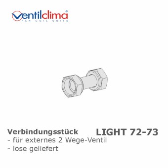 Kupfer-Verbindungsstück für Light 72-73 m. externem 2-Wege Ventil, lose 