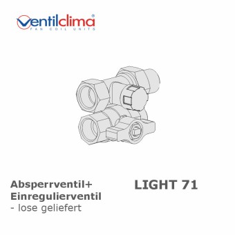 Absperr- und Einregulierventil Light 71, lose 