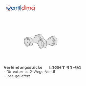 Kupfer-Verbindungsstück für Light 91-94 m. externem 2-Wege Ventil, lose 
